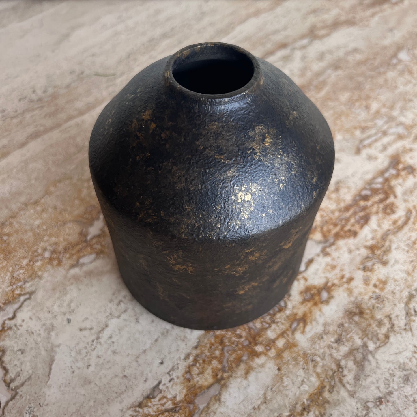 Black and Metallic Vase
