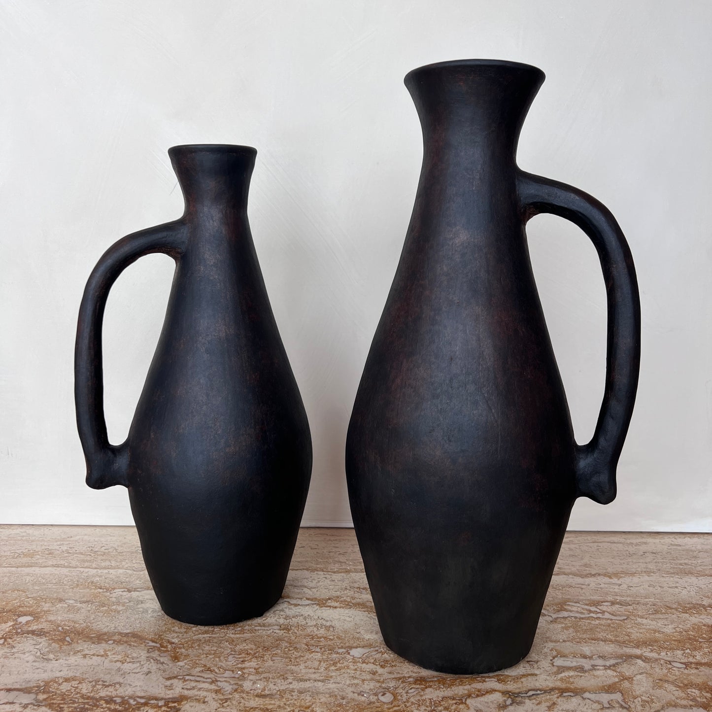 Tall Clay Handle Vase