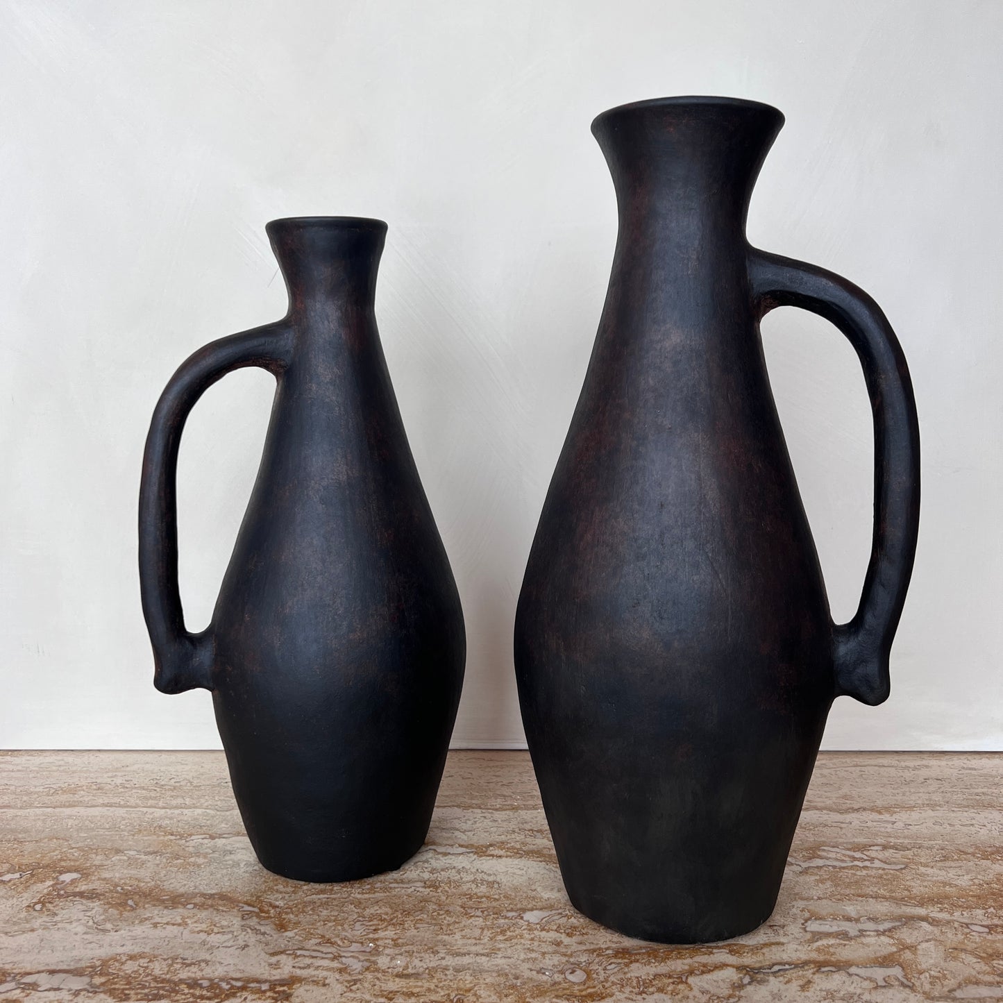 Tall Clay Handle Vase