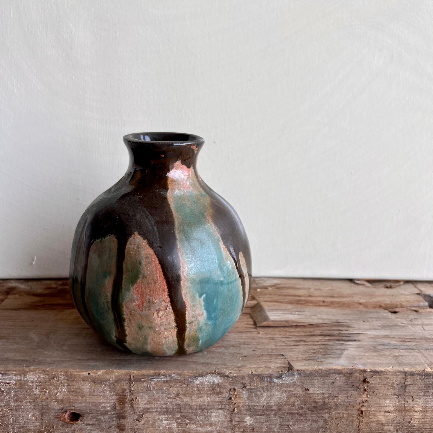 70's Multi Glazed Vase