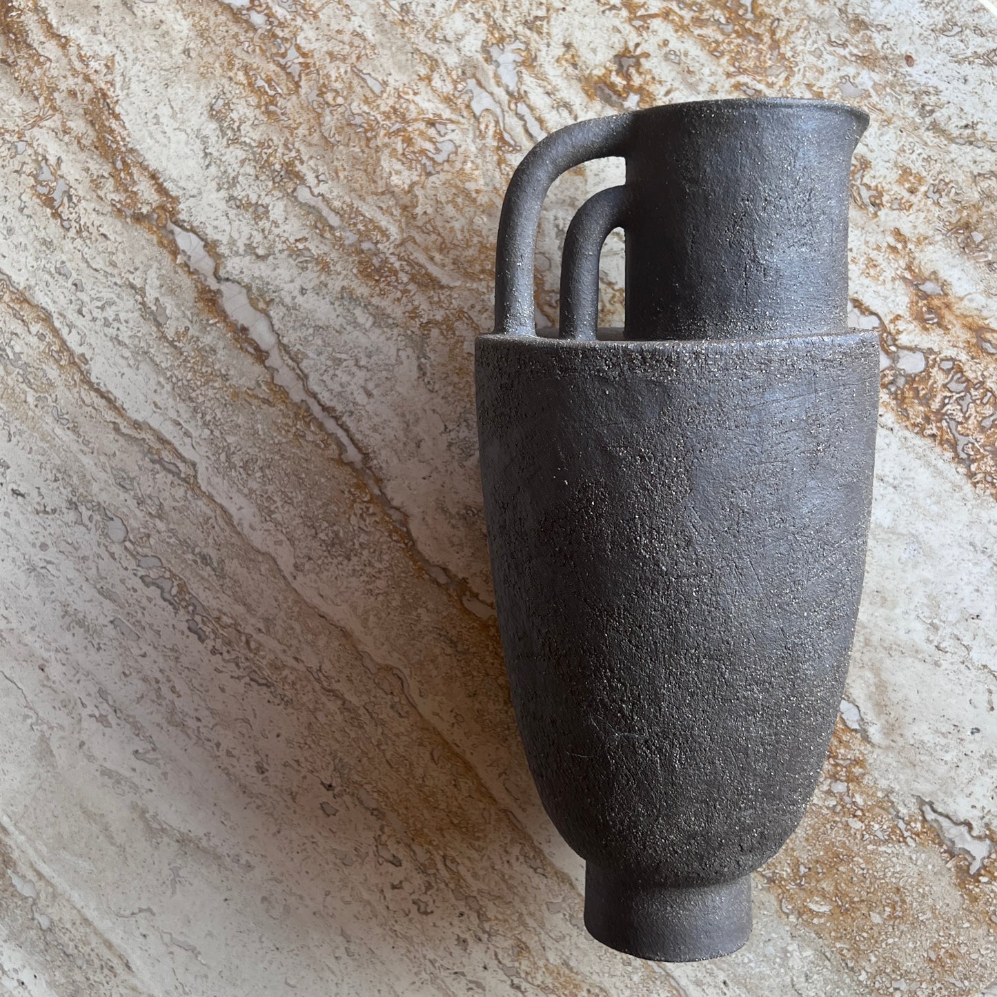 Brutalist Textured Jug Vase