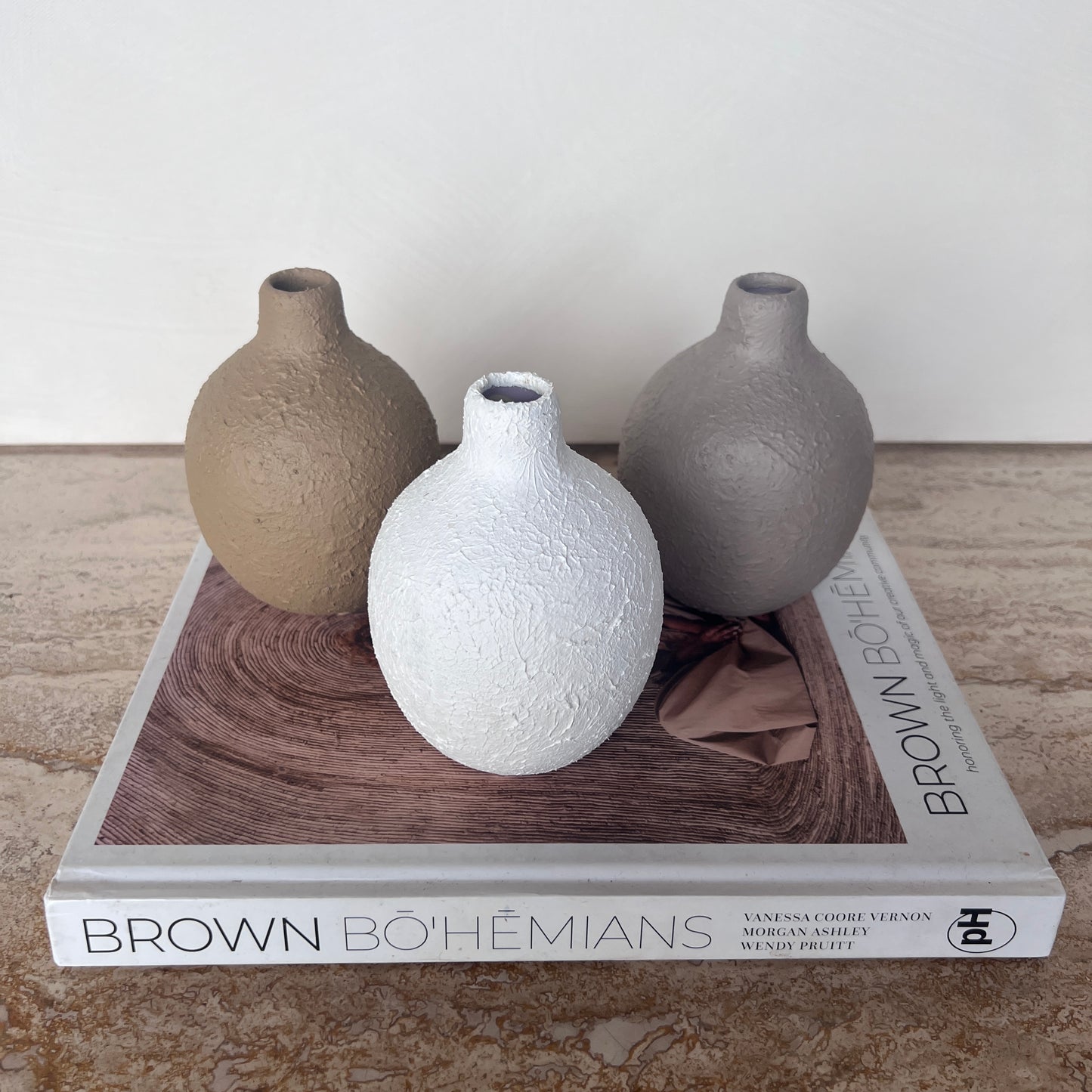 Textured Bud Vase Trio