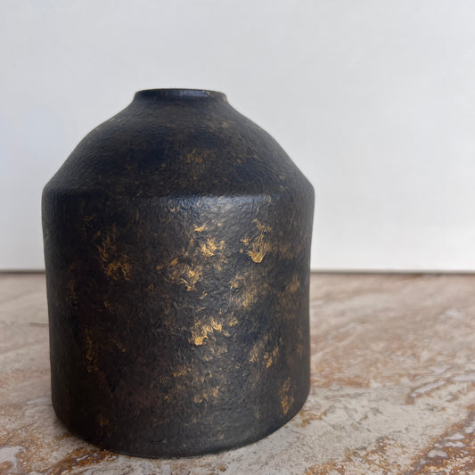 Black and Metallic Vase