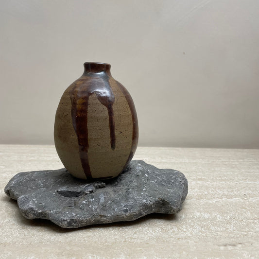 Glaze Dripped Bud Vase