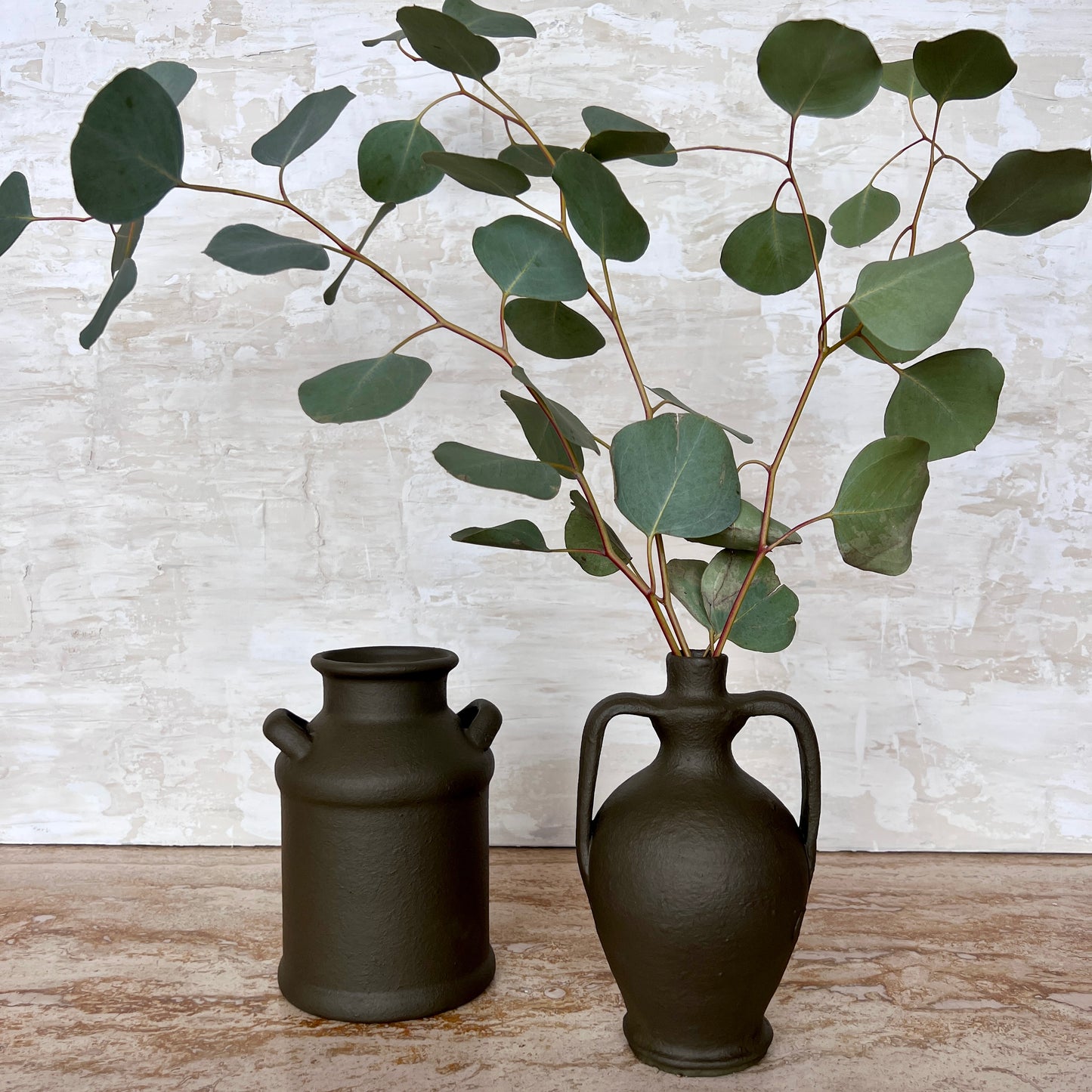Dark Sage Vase Set