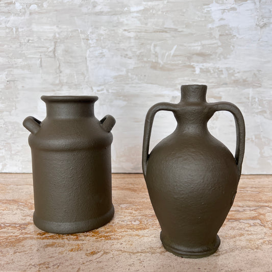 Dark Sage Vase Set