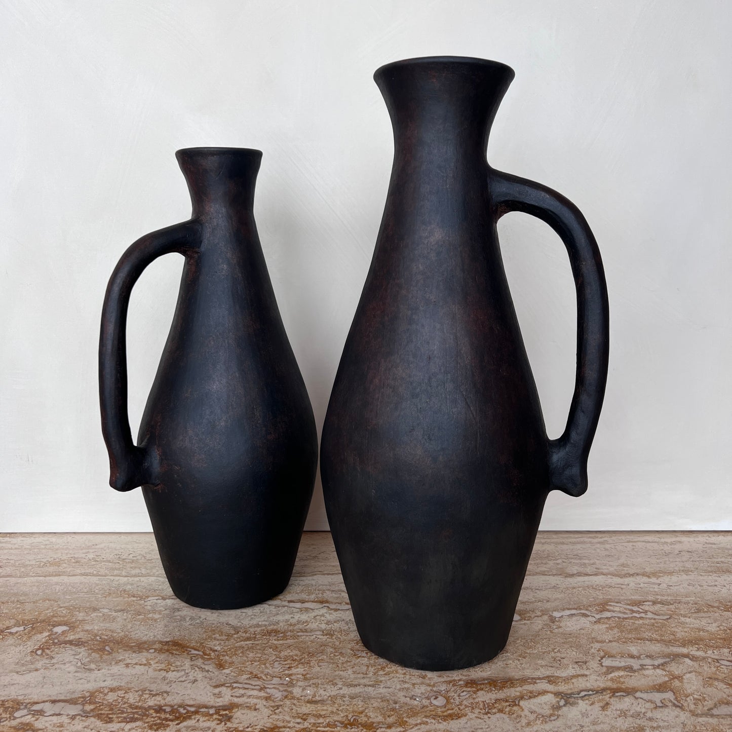 Tall Clay Handle Vase