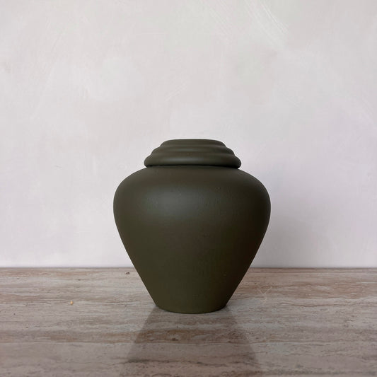 Dark Green Tear Drop Vase