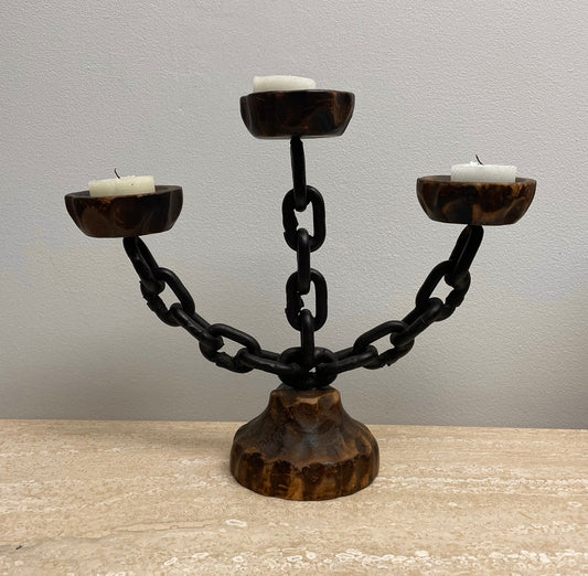 Chain Link Candelabra