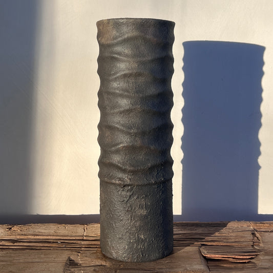 Ribbed Tall Vase