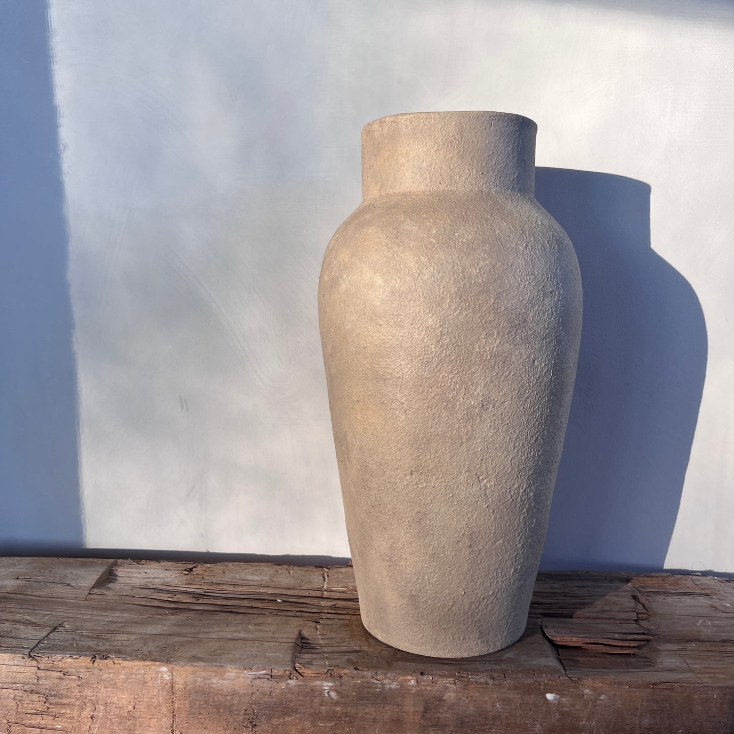Tall Taupe Vase